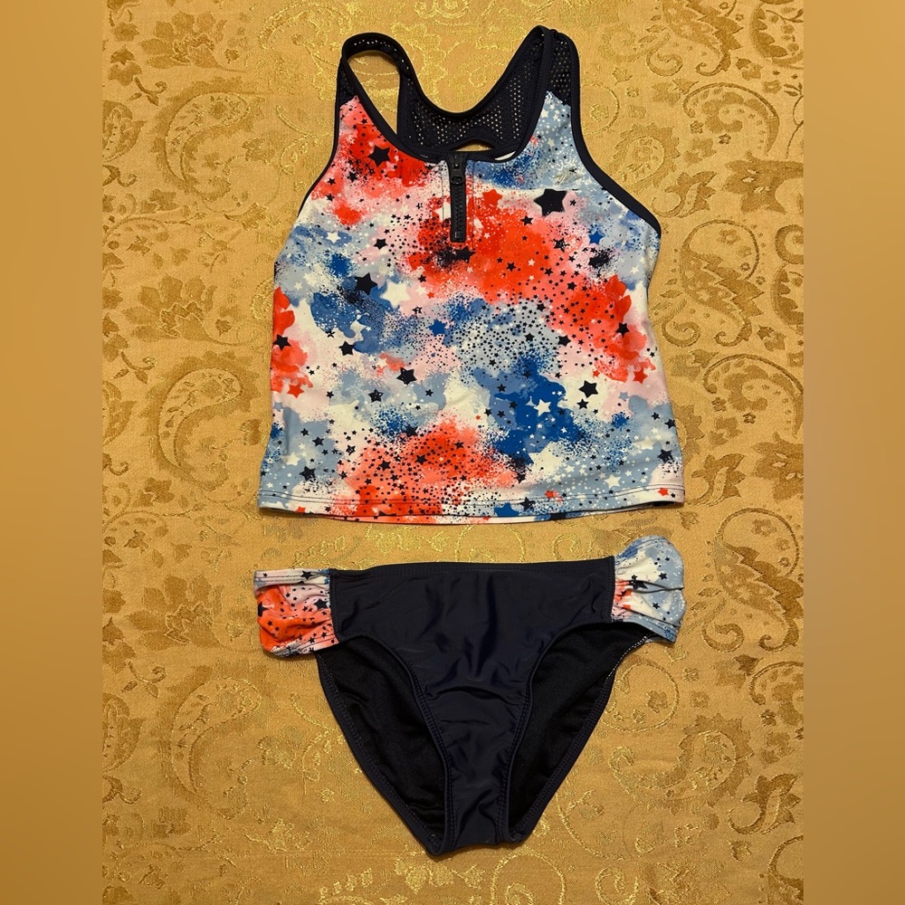 Zero Xposur Kids Red, White and Blue Bikini, size 12